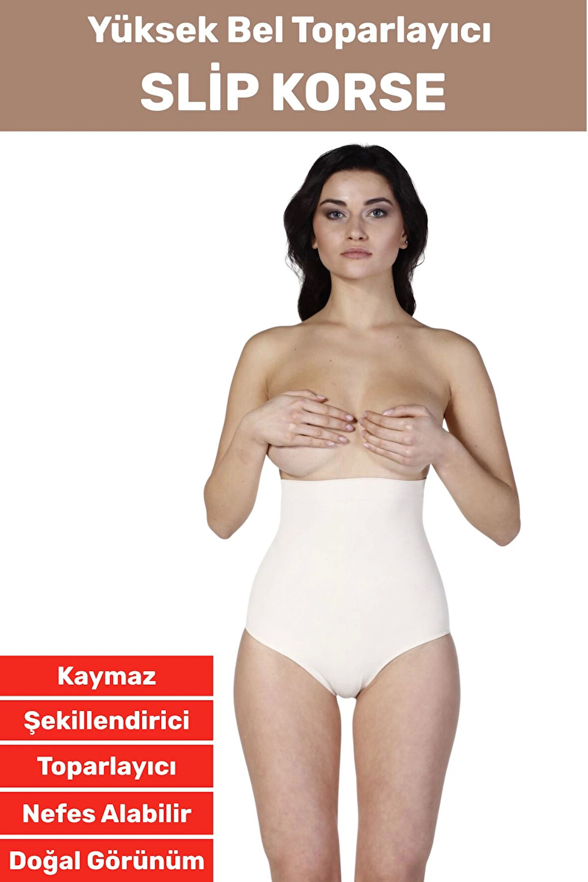 Özel Üretim İz İç Göstermez Kaymaz Sıkılaştırıcı İnceltici Yüksek Bel Slip Korse