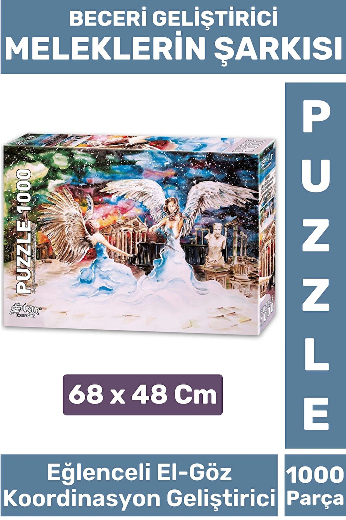 Özel El Göz Koordinasyon Beceri Görsel Algı Geliştirici Çocuk 1000 Parça PUZZLE MELEKLERİN ŞARKISI