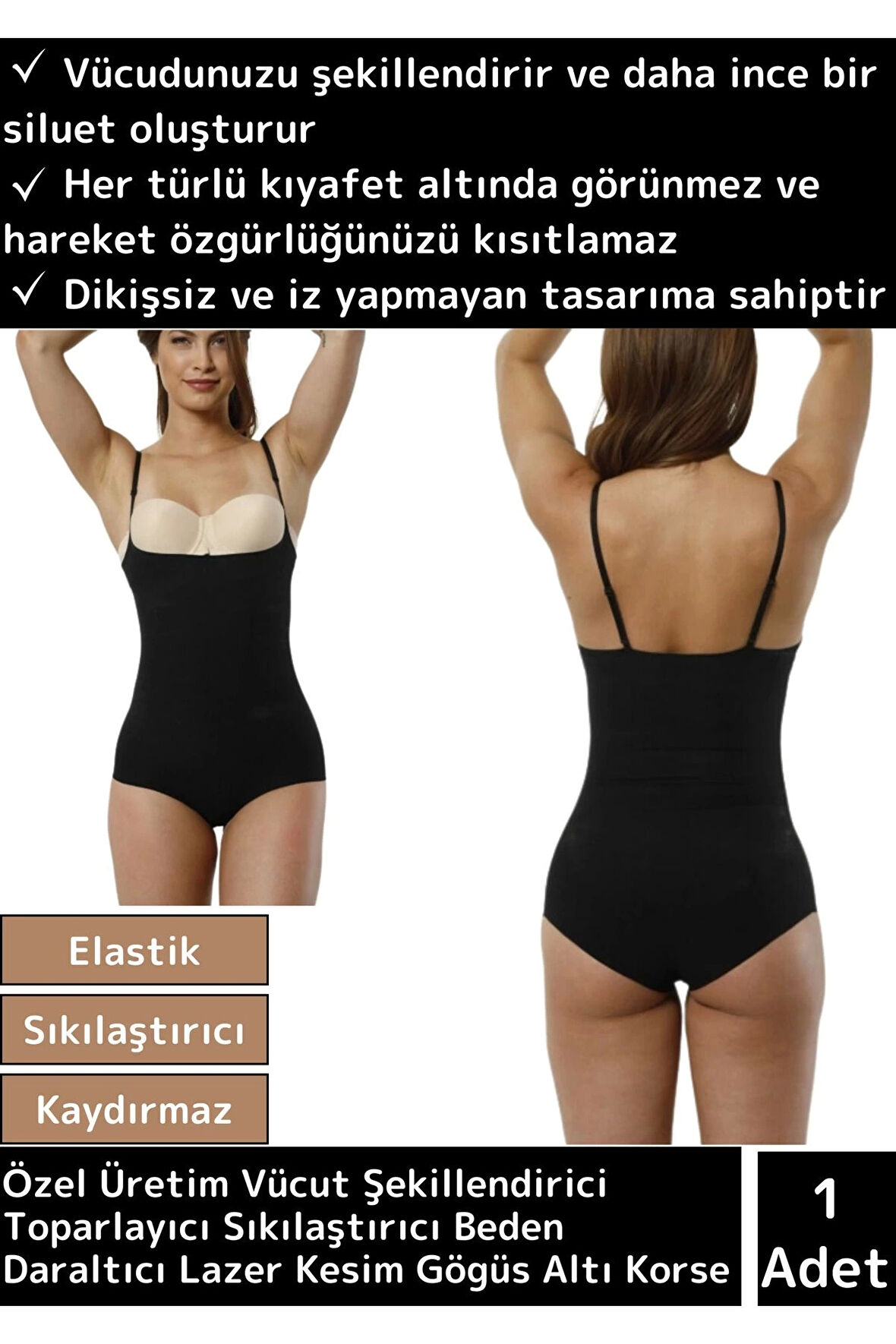 Premium Seri Lazer Kesim Gögüs Altı Body Korse Vücudu Toparlayıcı Sıkılaştırıcı Etkili