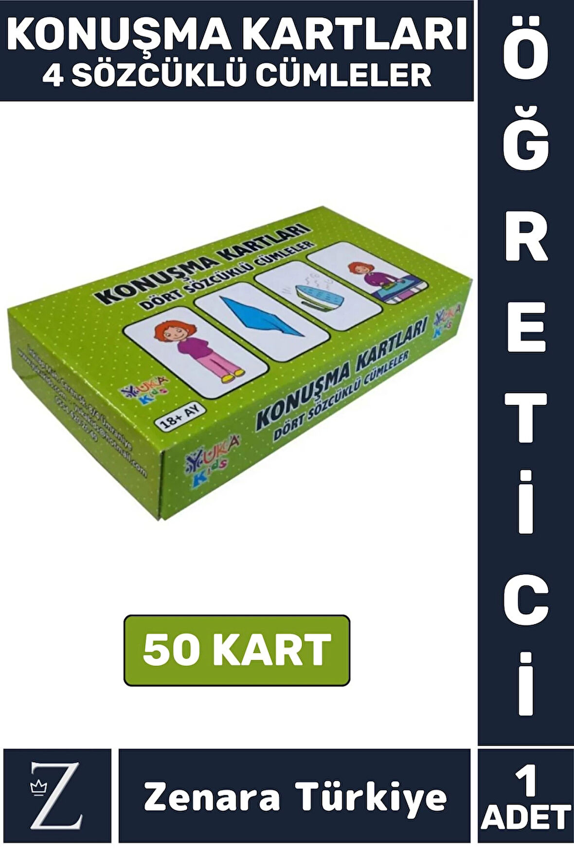 Eğitici Görsel Algı Dikkat İletişim Dil Bilgisi Geliştiren Çocuk KONUŞMA KARTLARI 4 SÖCÜKLÜ CÜMLELER