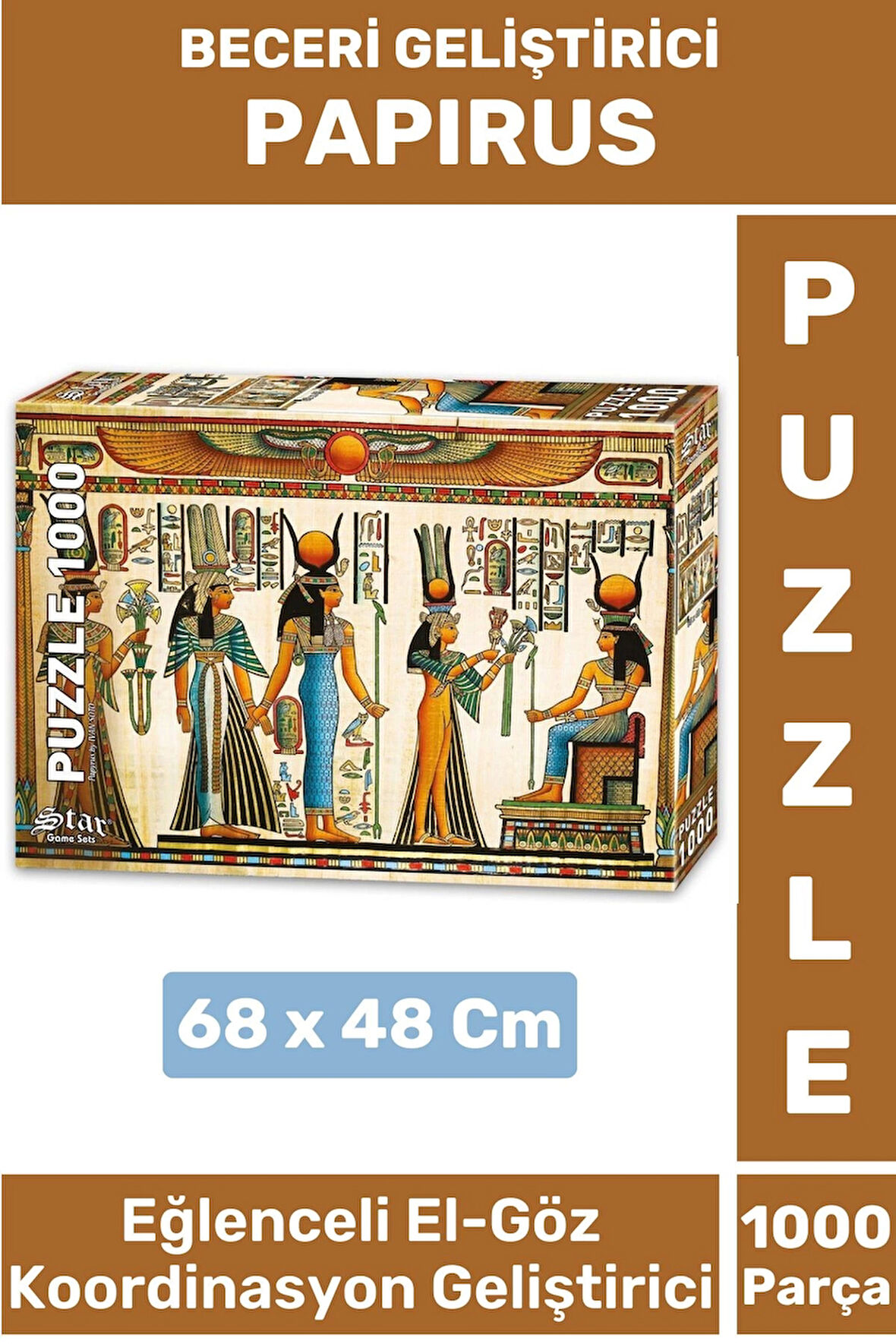 Premium Eğlenceli El Göz Koordinasyon Beceri Görsel Algı Geliştirici Çocuk 1000 Parça PUZZLE PAPIRUS
