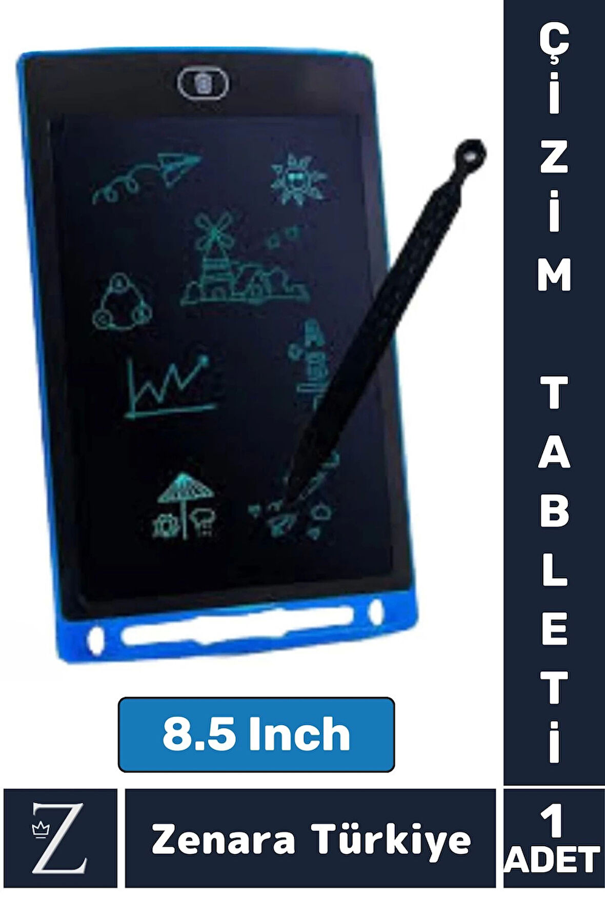 Premium Dijital Silgili Kalemli Çocuk Eğitim Tableti Grafik Ders Not Ödev Resim LCD Writing Tablet