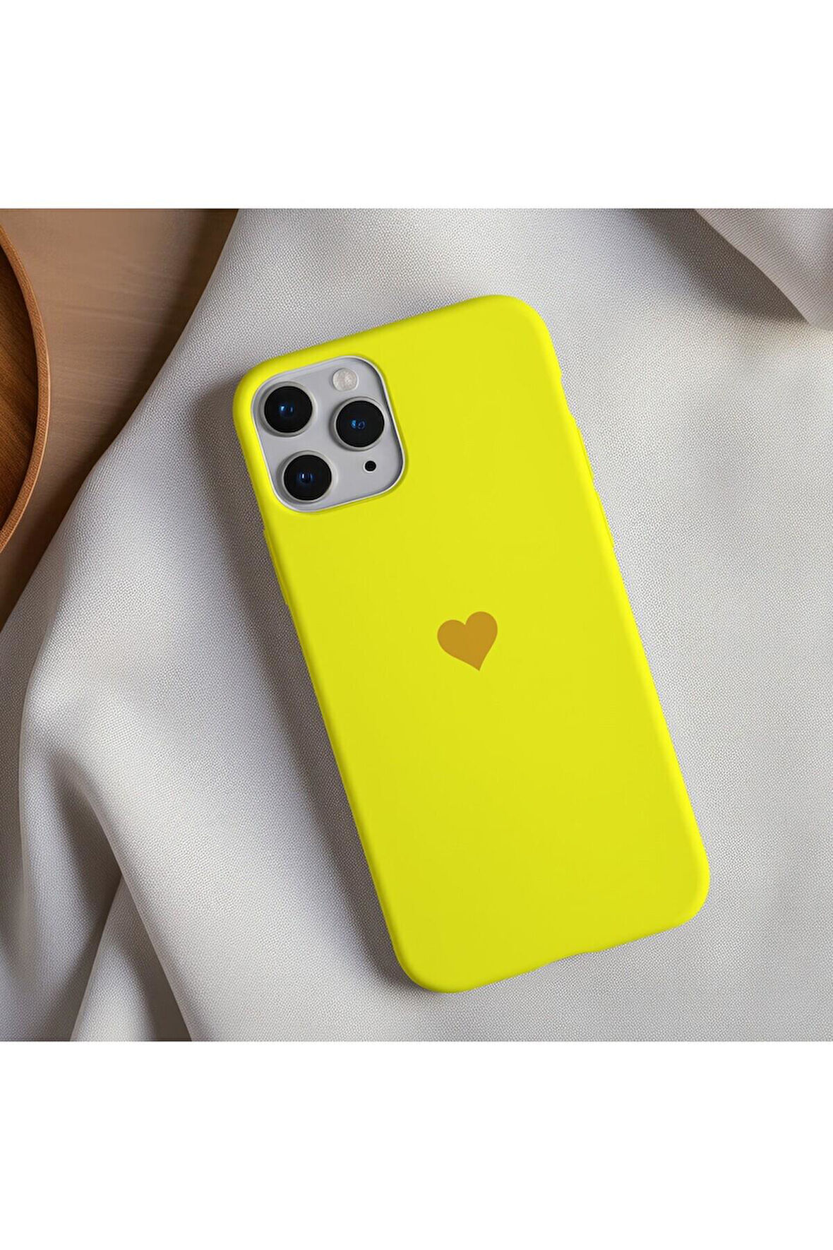 İphone Xr Uyumlu Içi Kadife Kalp Telefon Kılıfı