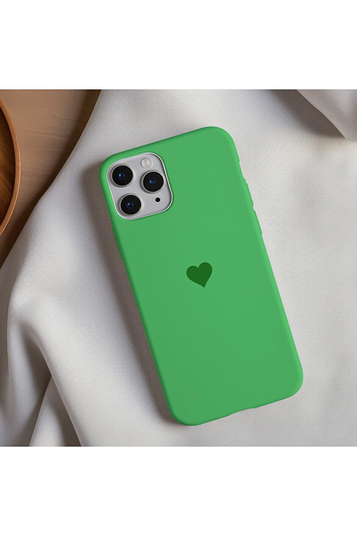 İphone Xr Uyumlu Içi Kadife Kalp Telefon Kılıfı