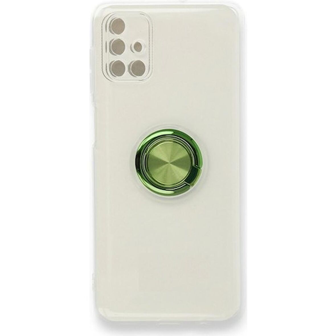 Samsung Galaxy A11 Kılıf Gros Yüzüklü Şeffaf Silikon