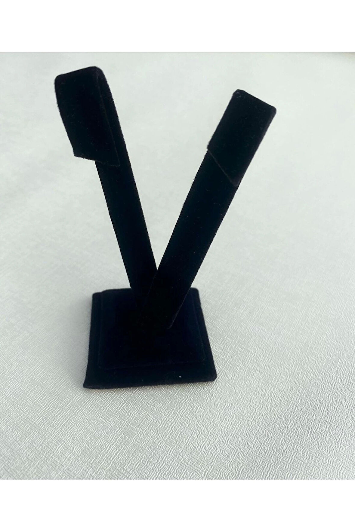 Yerli Üretim Süet Kumaş Siyah Renk 10 Cm Palmiye Küpe Standı