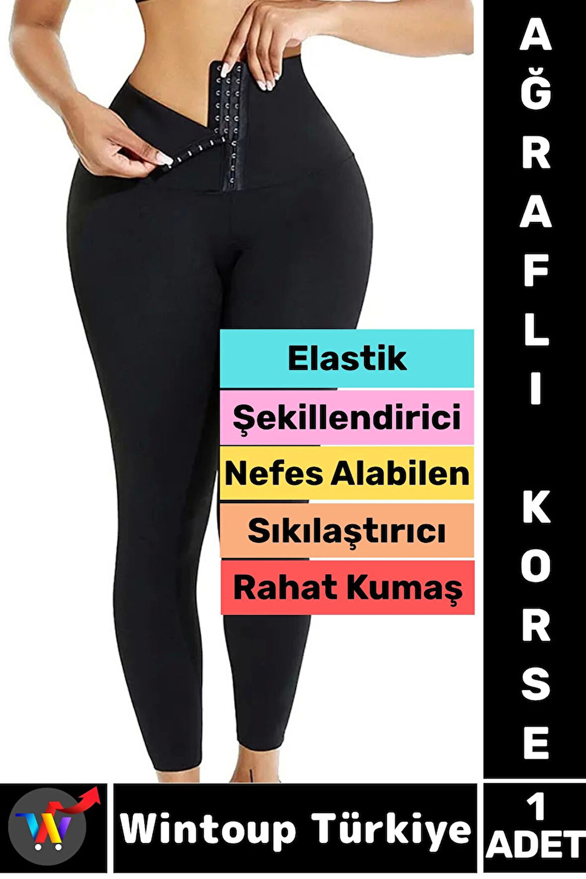 Gündelik Spor Alt Karın Bel Sıkılaştıran Güçlendiren Toparlayan Elastik Konforlu AĞRAFLI KORSE TAYT