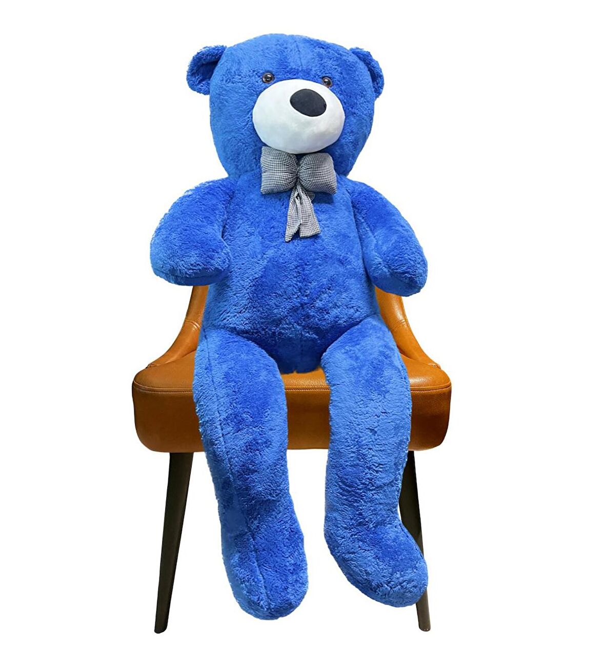 % 100 YERLİ - Papyonlu Sevimli Büyük Peluş Ayıcık, 130 cm