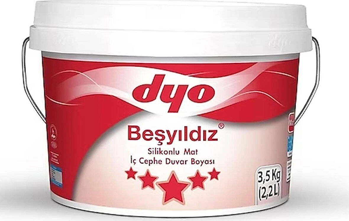 Dyo Beşyıldız Silikonlu Mat İç Cephe Boyası 3,5Kg