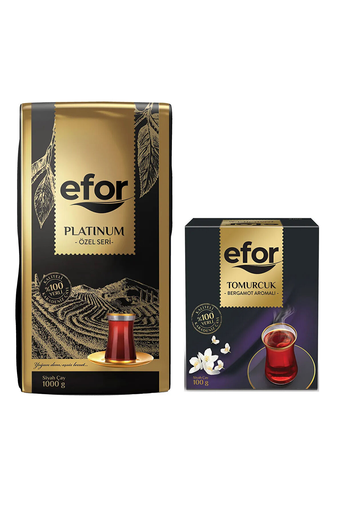 Efor Platinum Özel Seri Çay 1.000gr + Tomurcuk Bergamot Aromalı 100gr