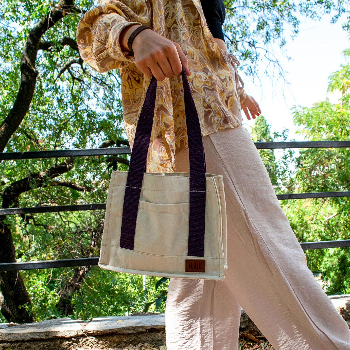 Kanvas Mini Tote Çanta, Yüksek Kalite Pamuk Kanvas Omuz Çantası, Günlük Mini Çanta, Hediyelik Tote