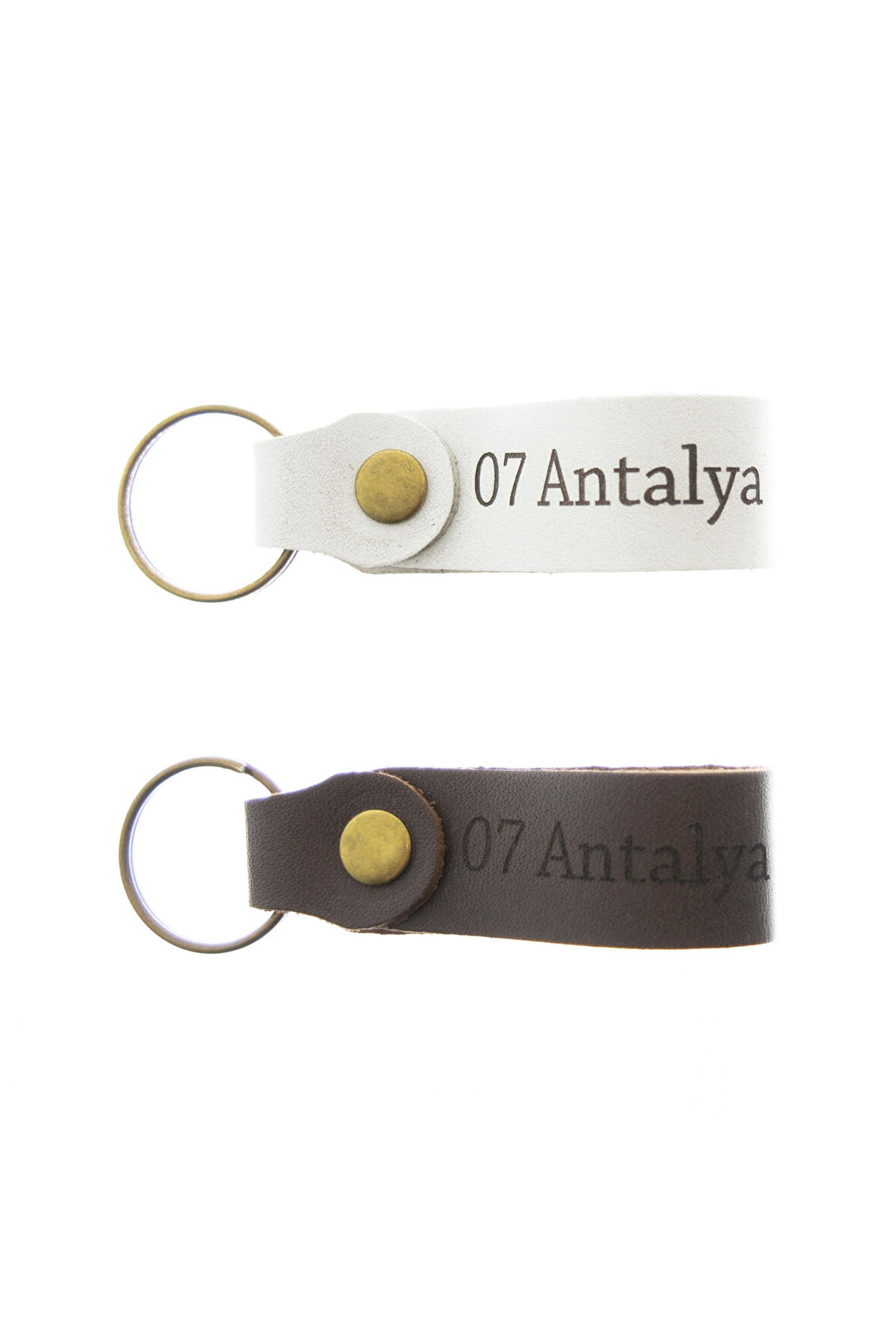 07 Antalya Yazılı İkili Set Deri Anahtarlık