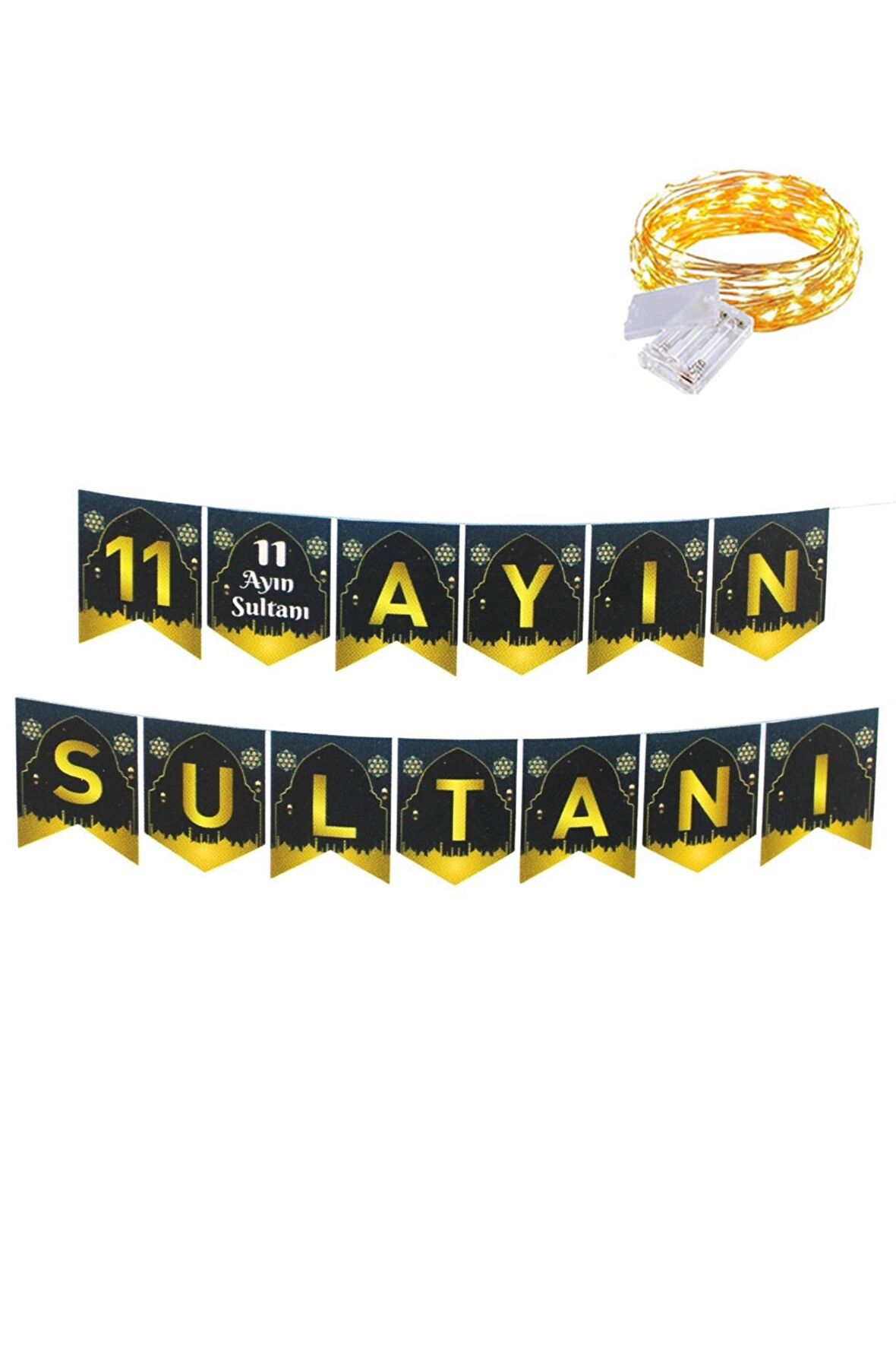 190 cm 11 Ayın Sultanı Banner + Led - Ramazan Banner - Hoşgeldin Ramazan Banner Ramazan Süsleri