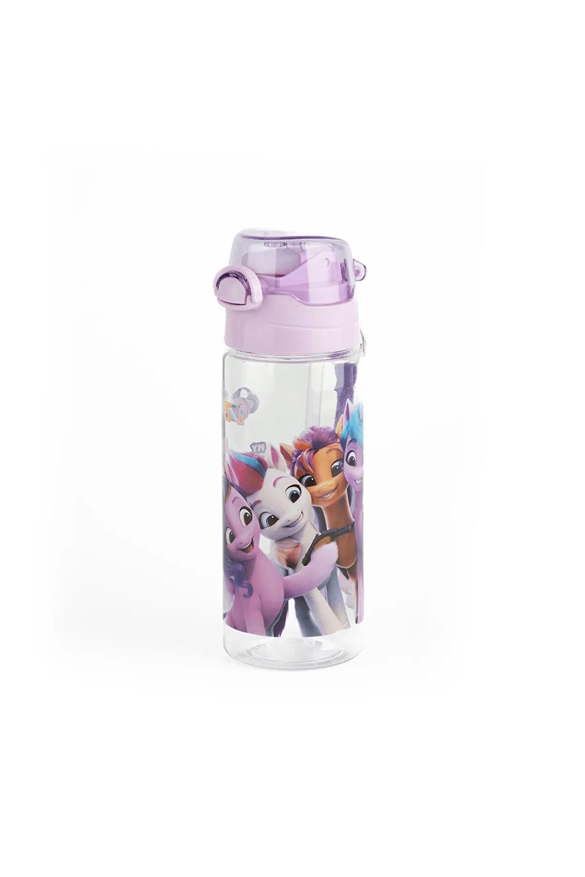 My Little Pony Şeffaf Matara 500ml - Pony Çocuk Suluk - Lisanslı My Little Pony Matara Pipetli Suluk