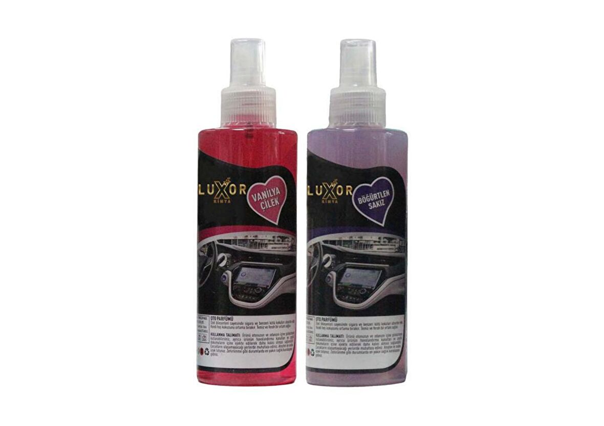 Luxor Kimya Vanilya Çilek ve Böğürtlen Sakız Oto Kokusu 2x200 ML