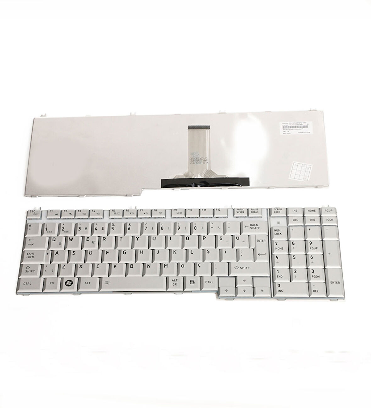 Toshiba Qosmio X505-Q875 Klavye Gümüş Türkçe Gri