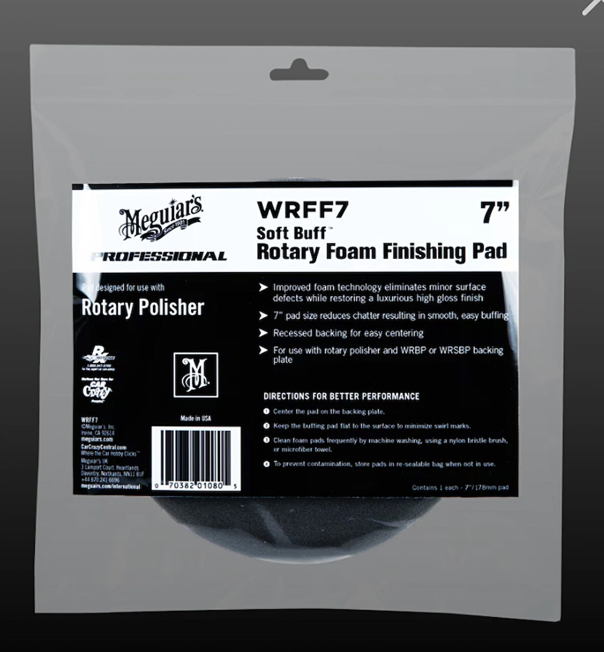 Meguiar’s WRFF7 Soft Buff Yumuşak Dokulu Boya Koruyucu Süngeri 17,8 cm: