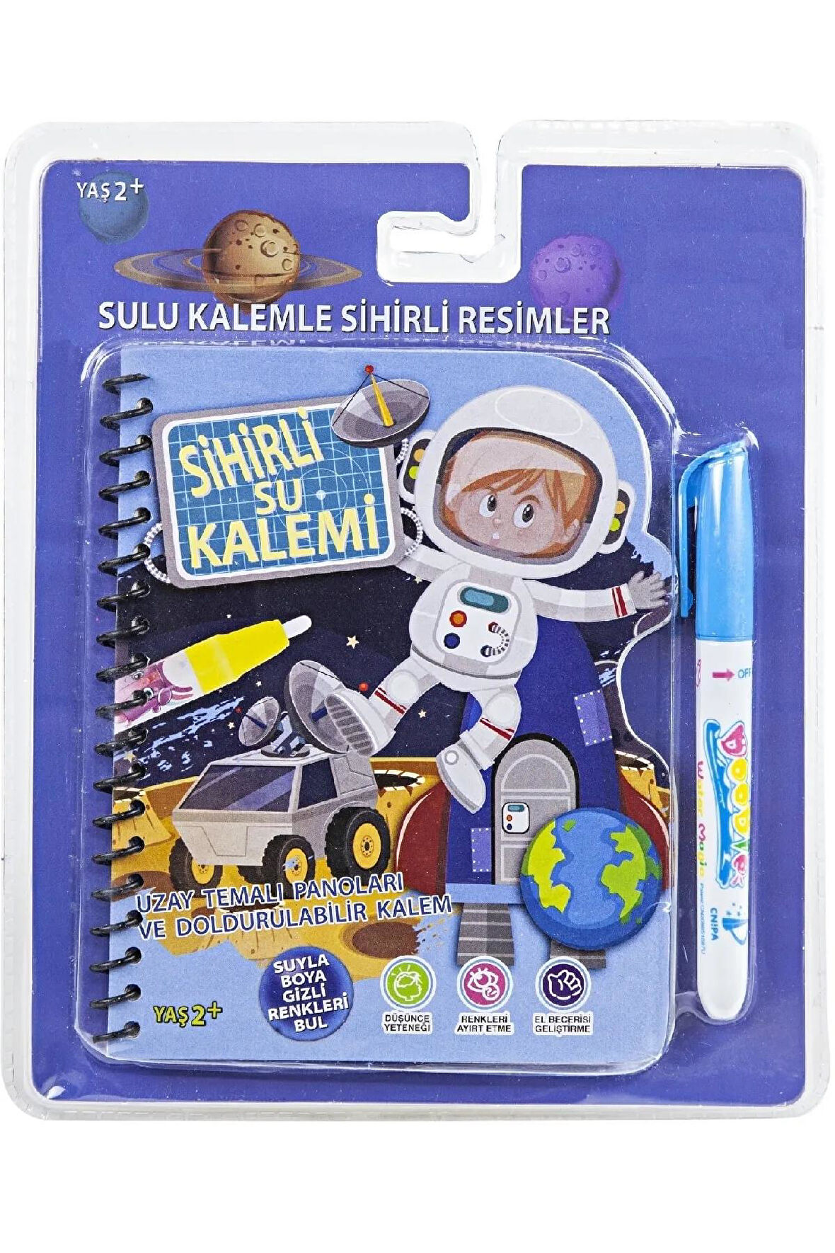 Masubo Astronot Sulu Boyama Kitabı Sihirli Kalem Sihirli Boyama Eğitici Kitap Uzay Boyama Kitabı