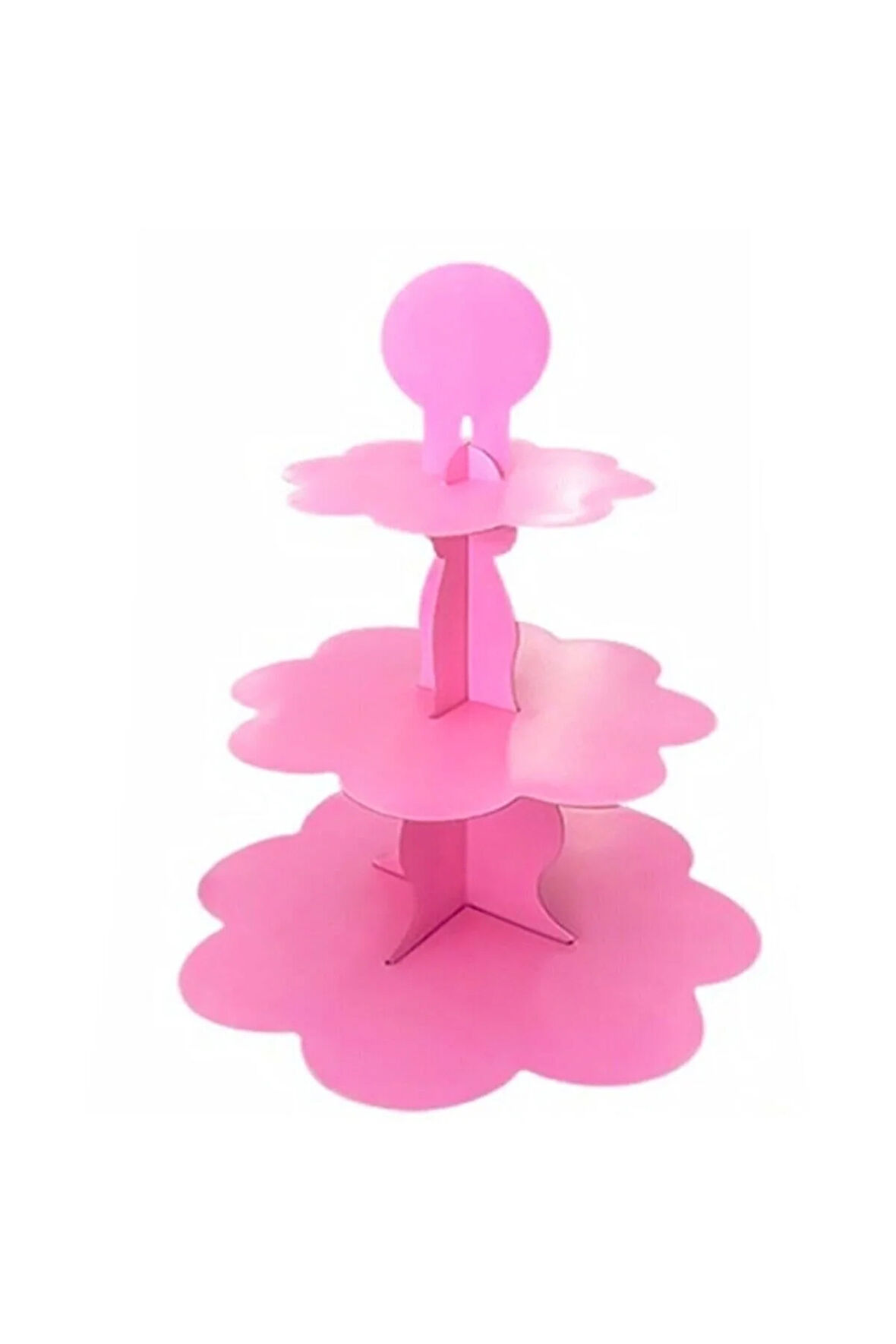 Düz Pembe Kek Standı M281