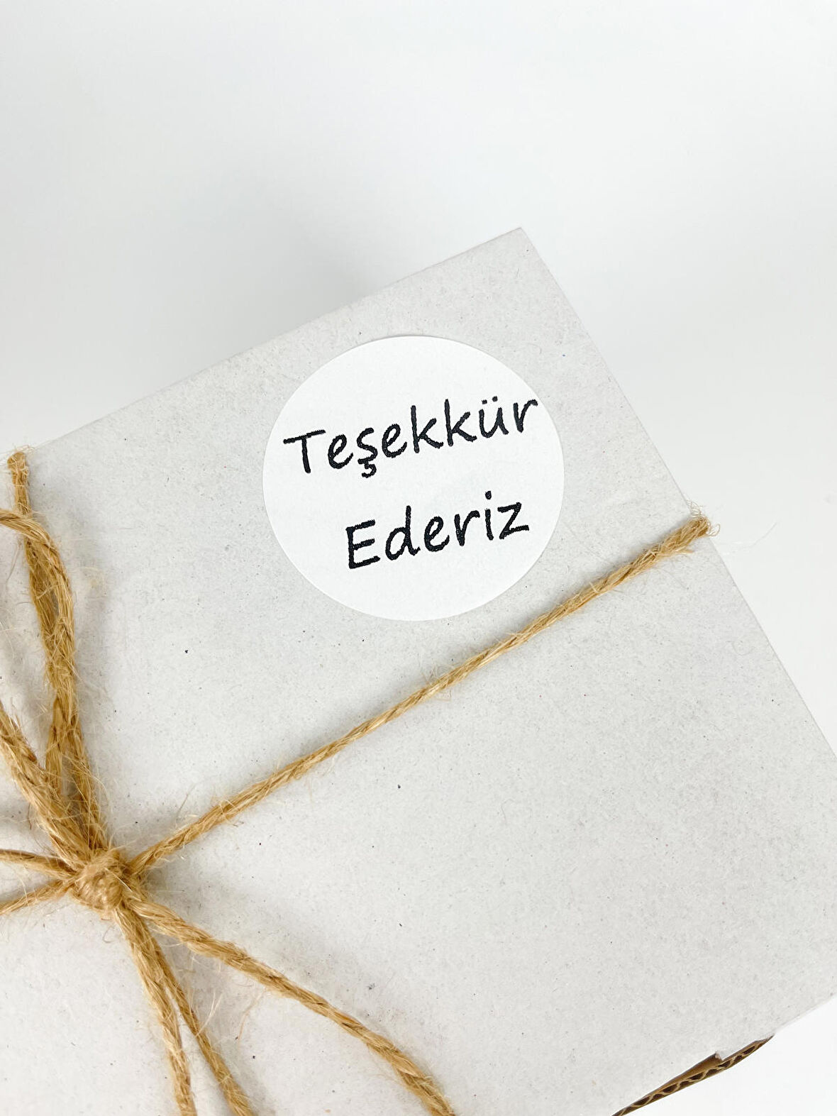 Teşekkür Ederiz 40mm Yuvarlak Yapışkanlı Sticker Etiket 100 Adet