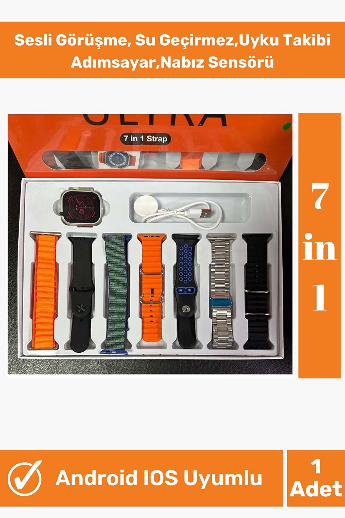 Samsung Galaxy F12 Uyumlu Akıllı Saat Ws-x9 Ultra Watch 8 7 Kordonlu Bluetooth Arama Özellikli Saat