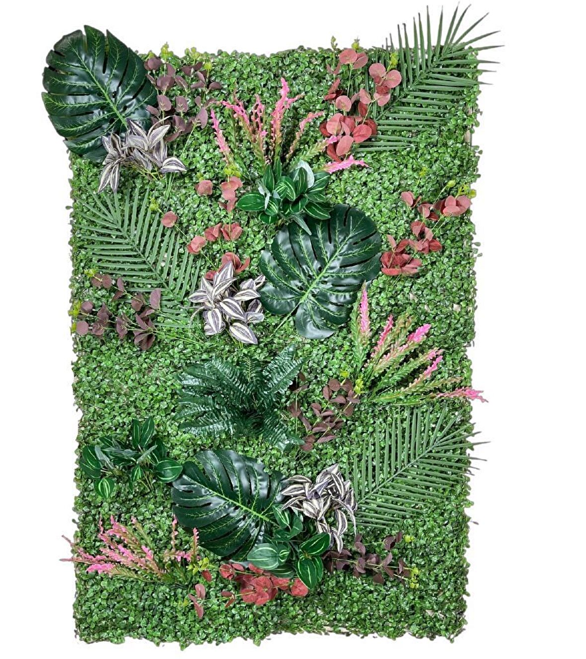 Yapay Çiçek Duvar Kaplama 1M2 120*80 CM Panel Şimşir Dik Duvar Uygulama