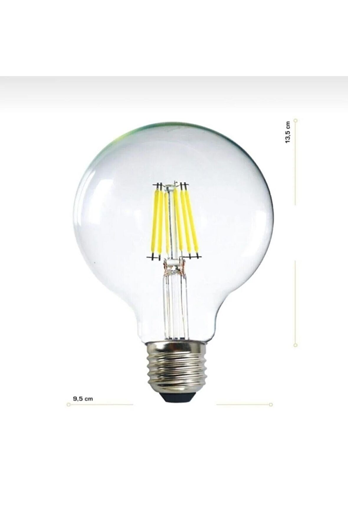 4w 6500k Beyaz Led Rustik Dekoratif Ampul Vintage Aydınlatma G95 4w Beyaz