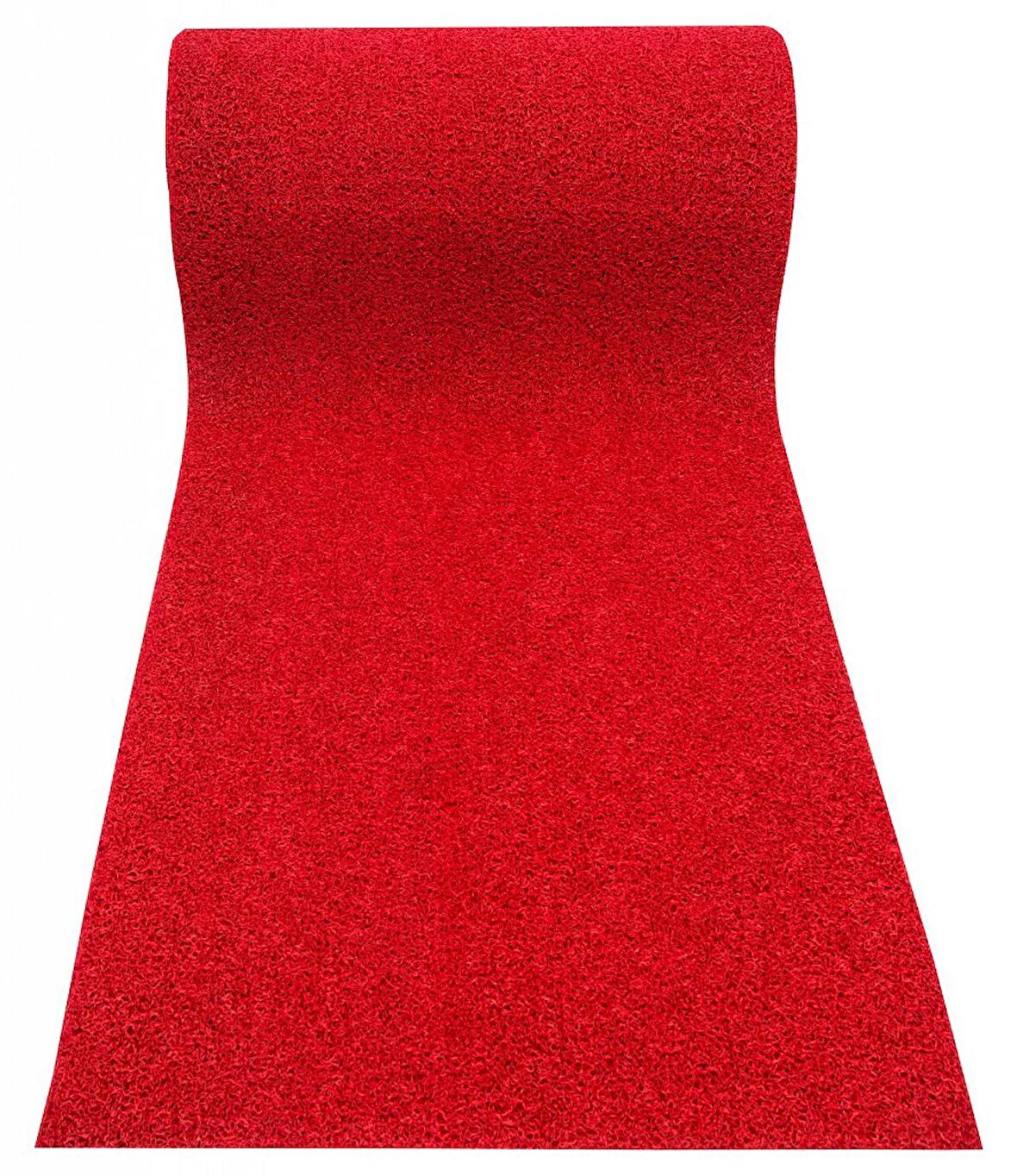 Kıvırcık Kapı Önü Dış Mekan Paspas Halı Yolluk - Kırmızı - En : 1.20 Cm / Boy : 2 Metre