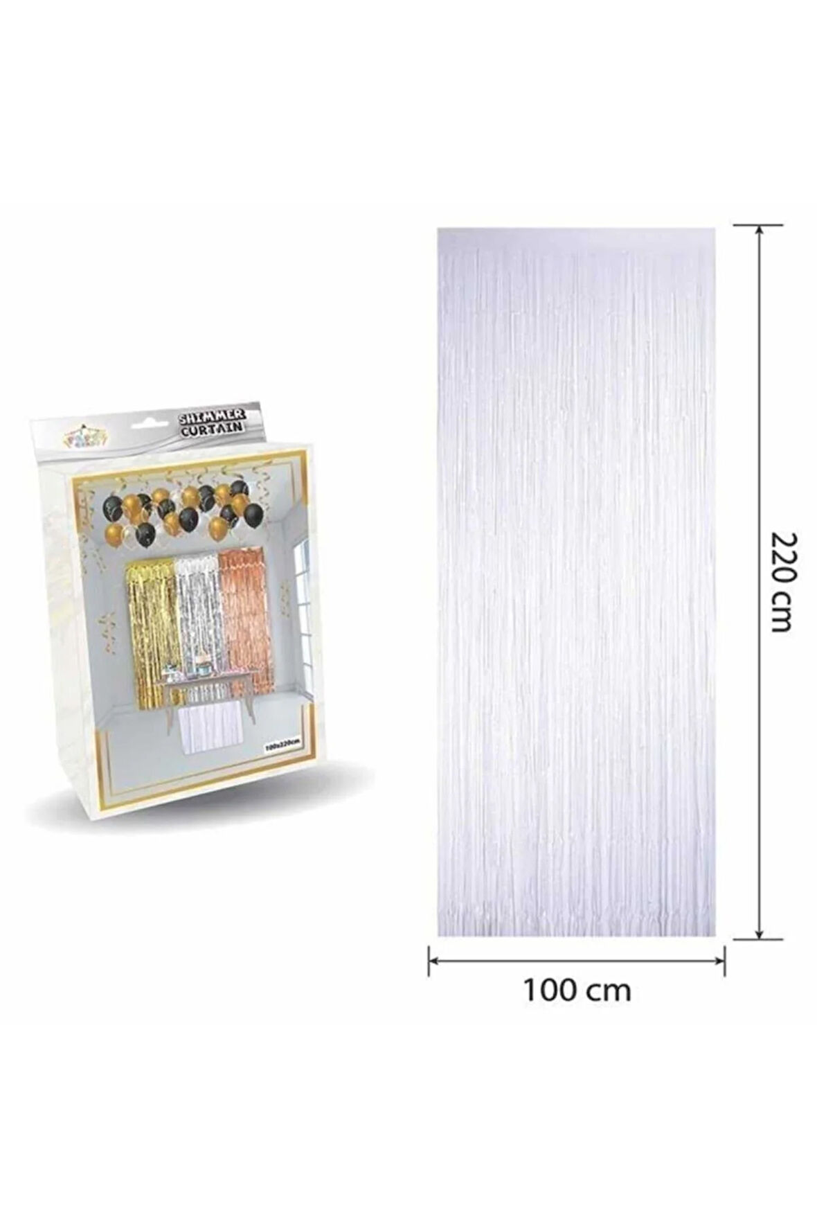 Lüks Kapı Perdesi Beyaz 100*220 Cm M156