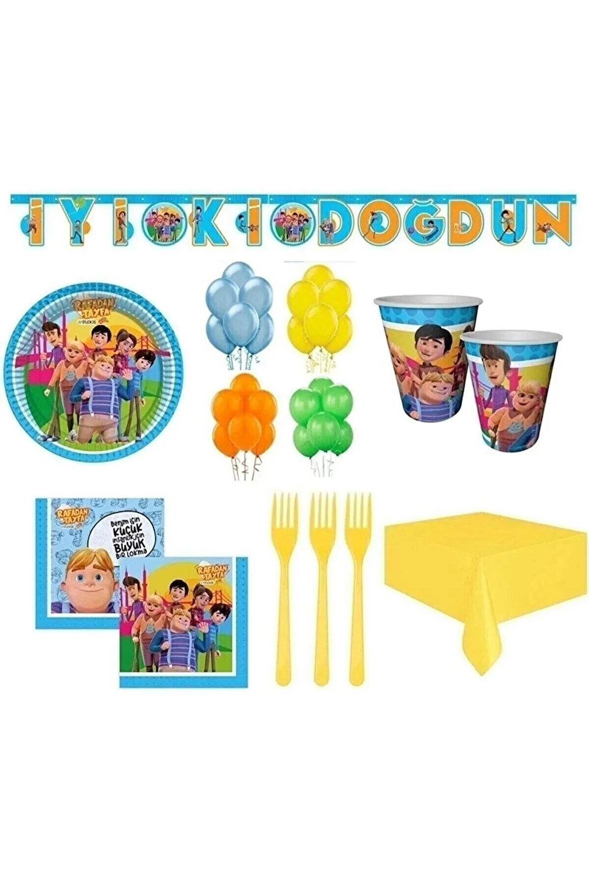 Rafadan Tayfa 16 Kişilik Doğum Günü Parti Seti