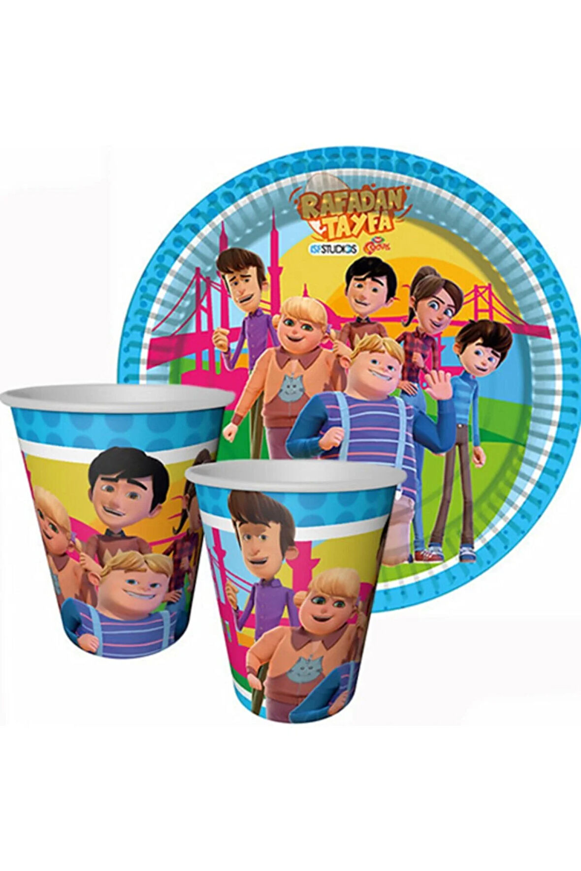 Lisanslı Rafadan Tayfa Tabak Bardak Set