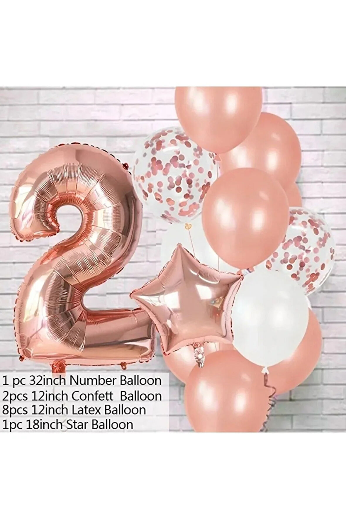 Rose Gold Yaş Balon Set-1-2-3-4-5-6-7-8-9