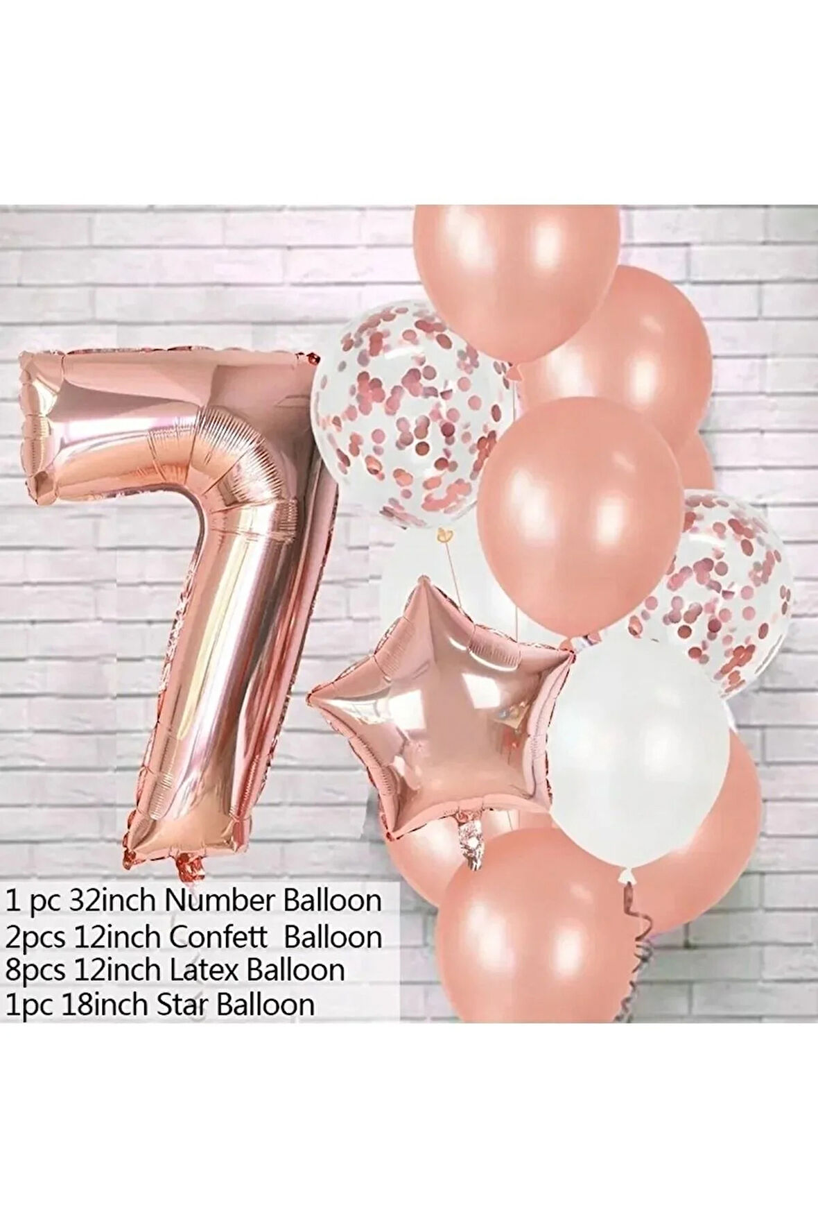 Rose Gold Yaş Balon Set-1-2-3-4-5-6-7-8-9