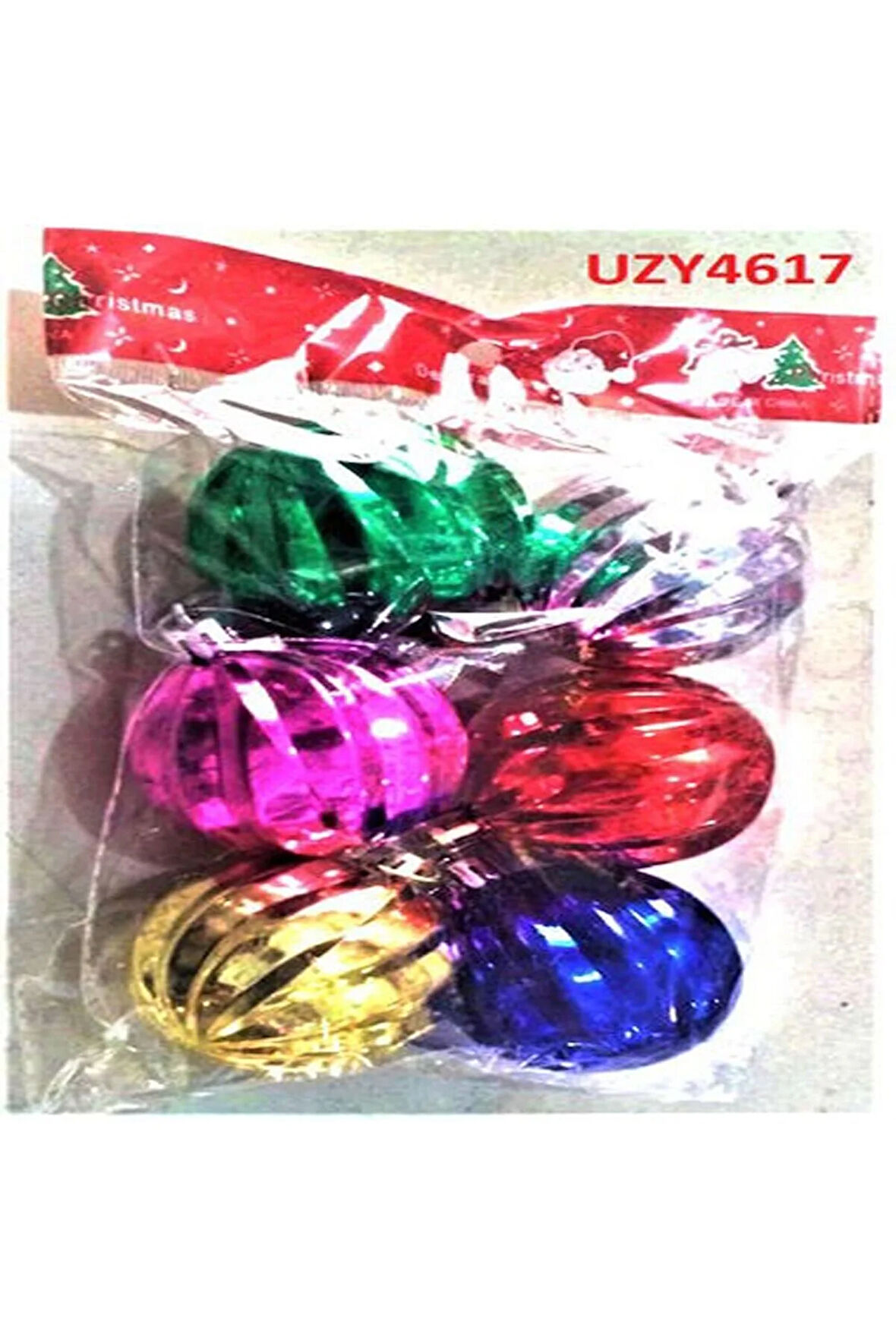 AĞAÇ PARTİ SÜSÜ DALGALI TOP 6CM 6 LI