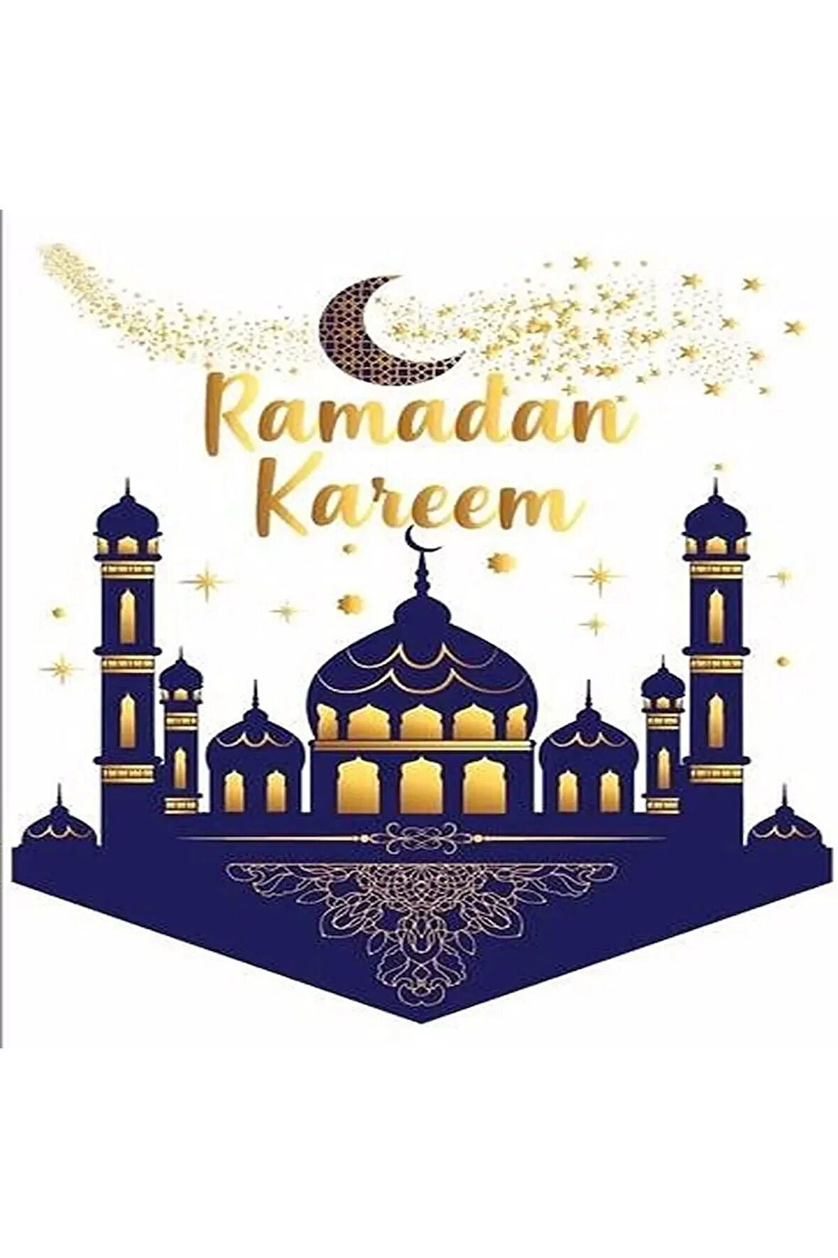 Ramadan Kareem Kumaş Flama Kapı Süsü