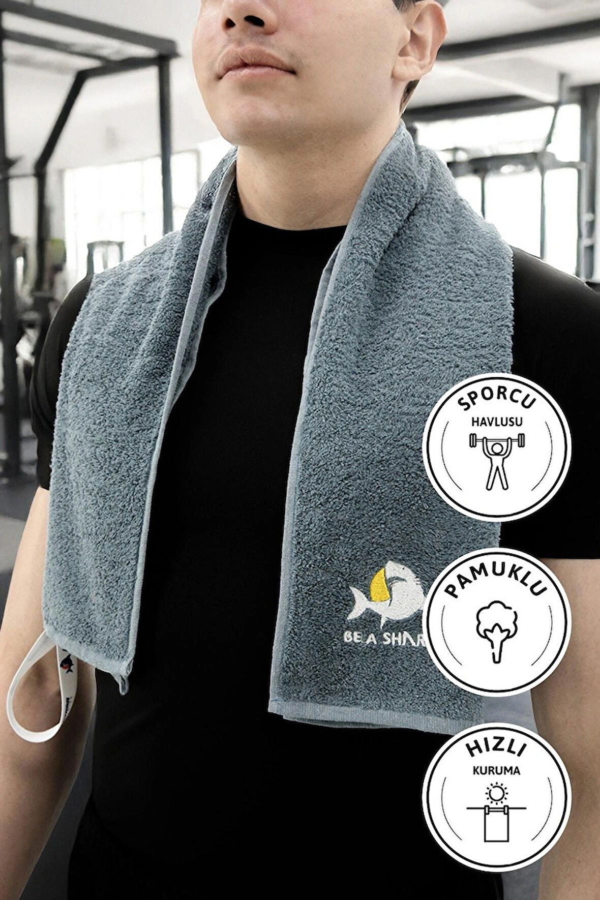 Sporcu Antrenman Havlusu Gym Fitness Plates Boks Tenis Spor