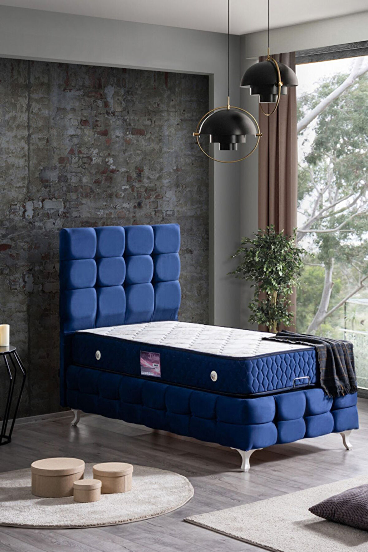 Duke Lux Baza Başlık Deluxe Ortopedik Yatak Seti, Kahve