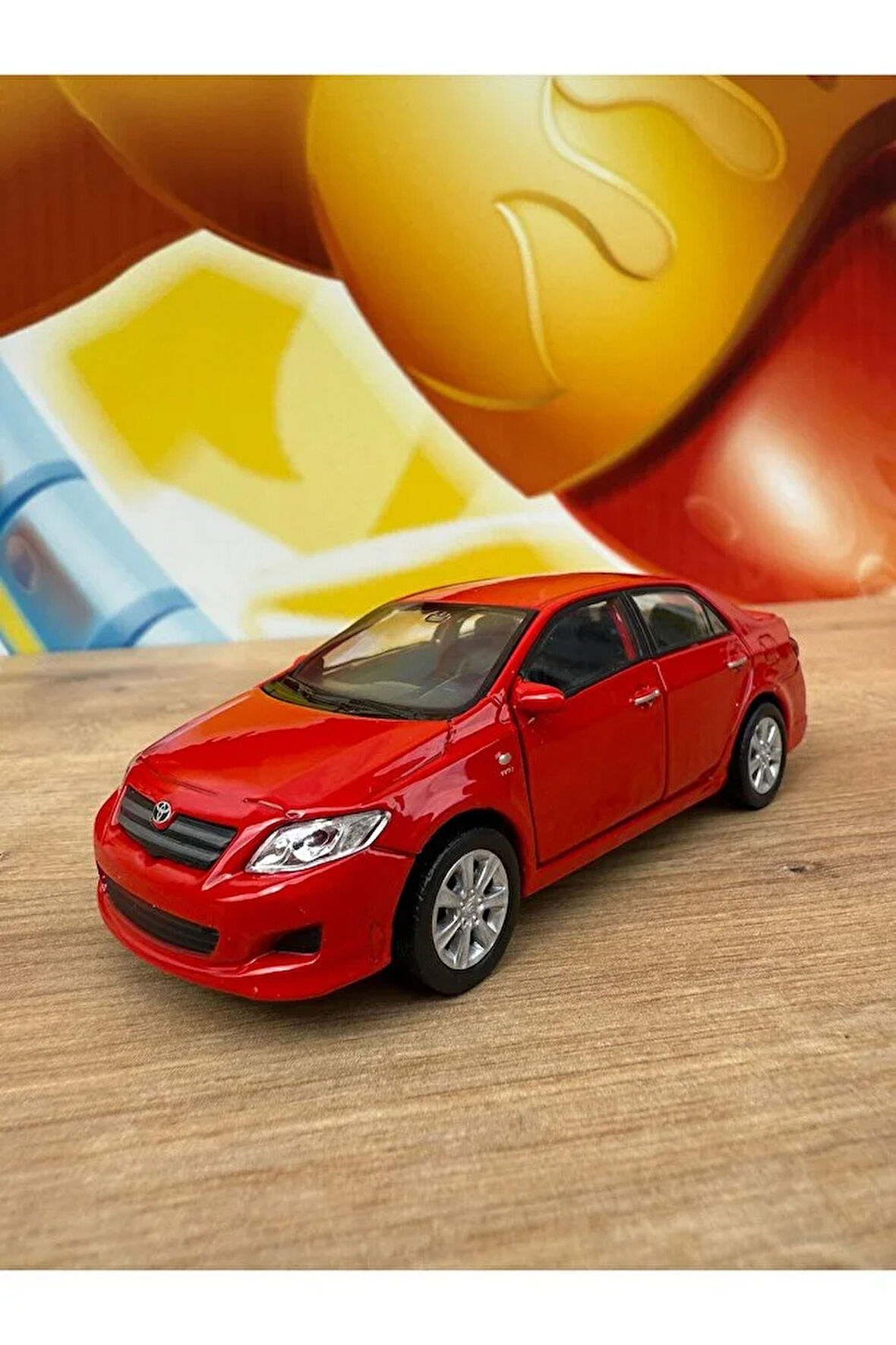 Welly Toyota Corolla 1/36 Ölçek 12cm Diecast Model Araba 2009 Model Toyota Corolla Kırmızı