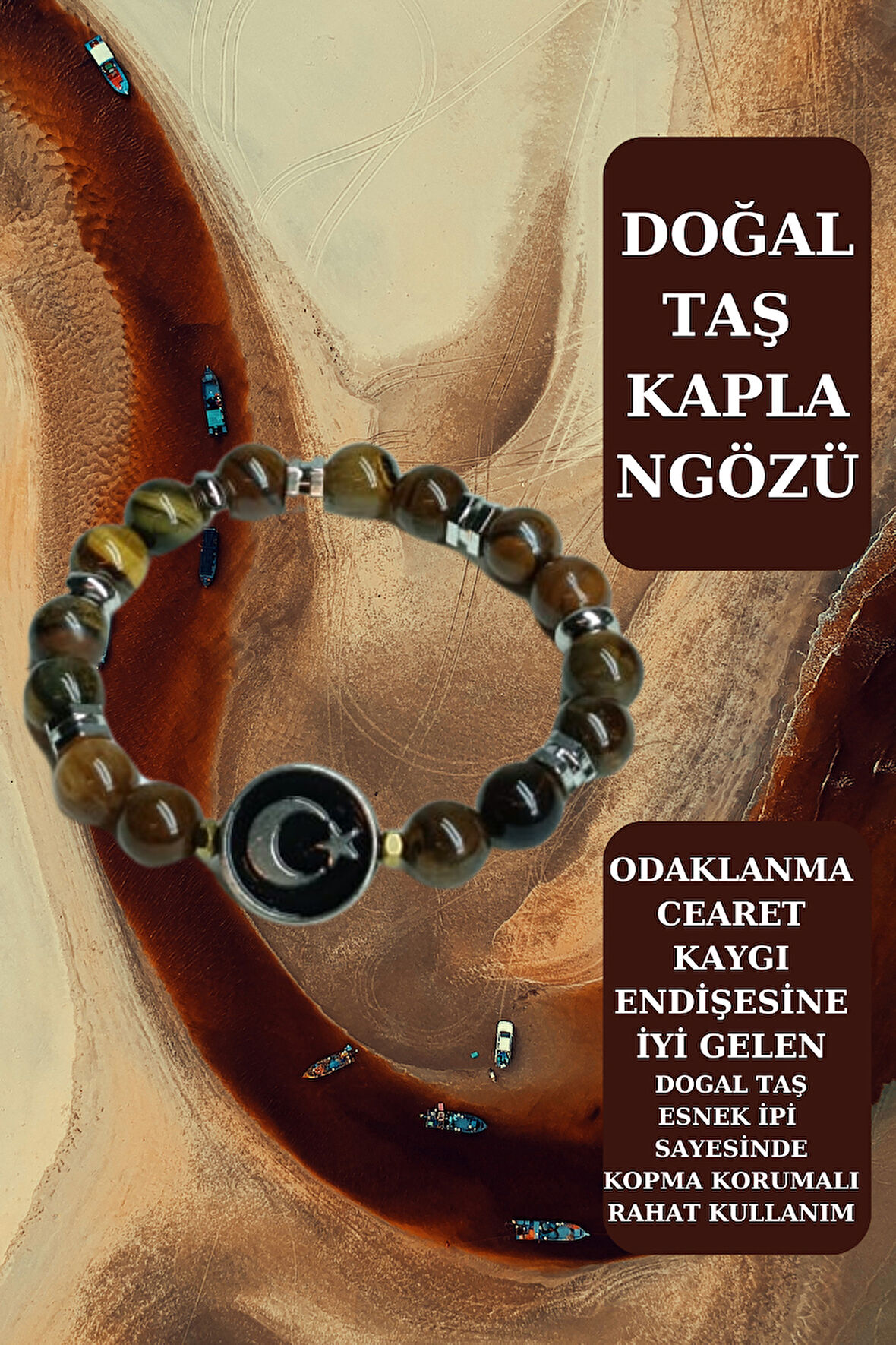 kaplan gözü taşı bileklik