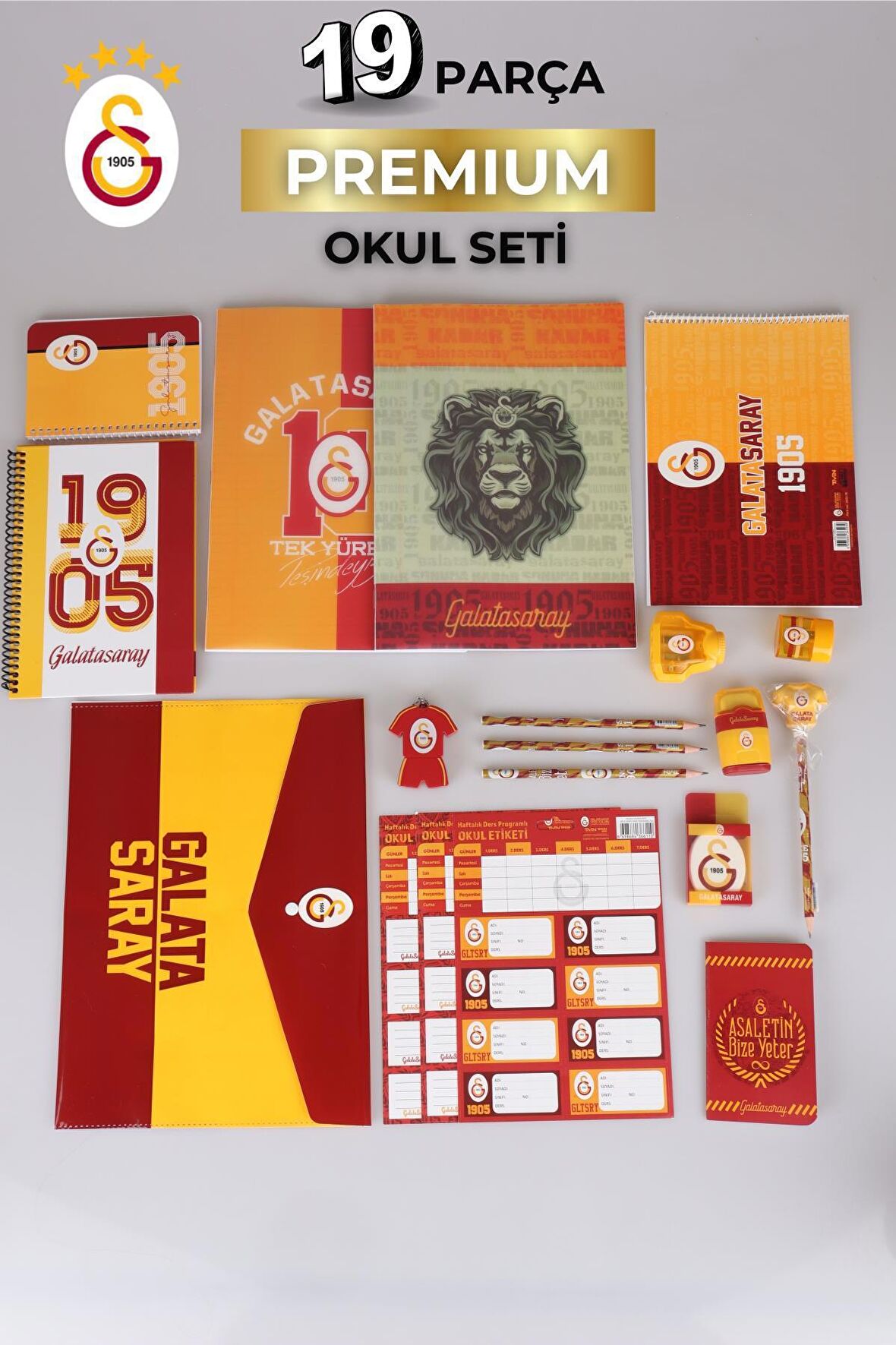 LİSANSLI GALATASARAY 19 PARÇA PREMIUM KIRTASİYE SETİ