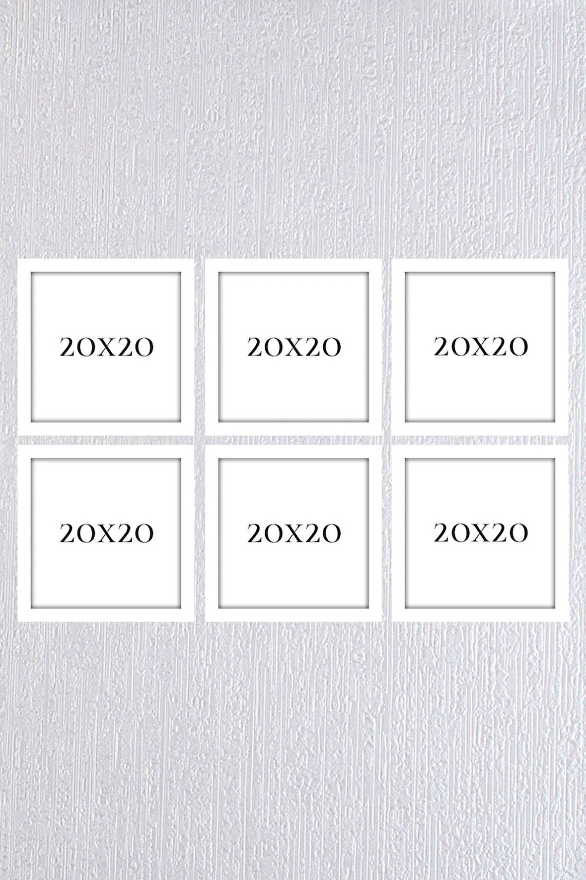 Beyaz Çerçeve Seti 6 Adet 20x20