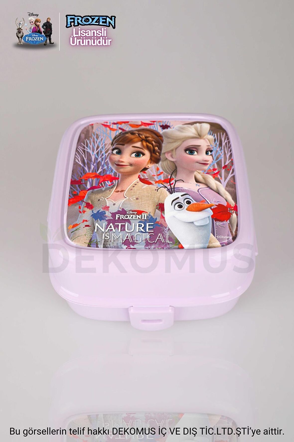 YENİ SEZON COOL GIRL LİSANSLI FROZEN ELSA 2 KATLI BESLENME KUTUSU / LUNCH BOX