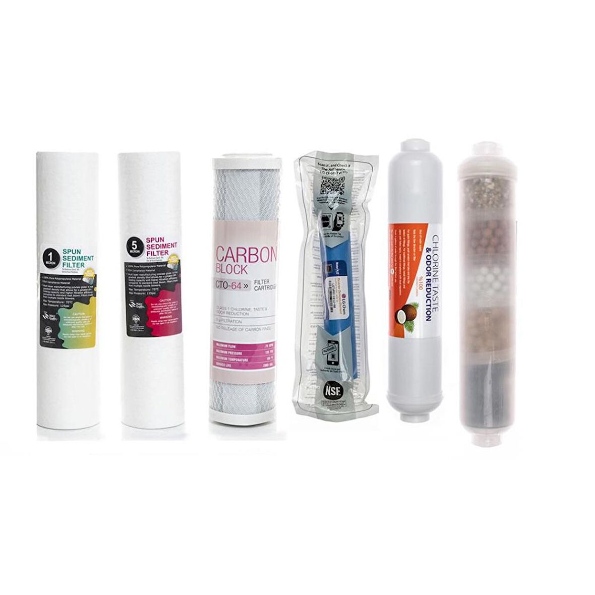 Sulook Açık Kasa Su Arıtma Cihazlarına Uyumlu 6'lı Filtre Seti 10 Aşamalı Lg Membranlı