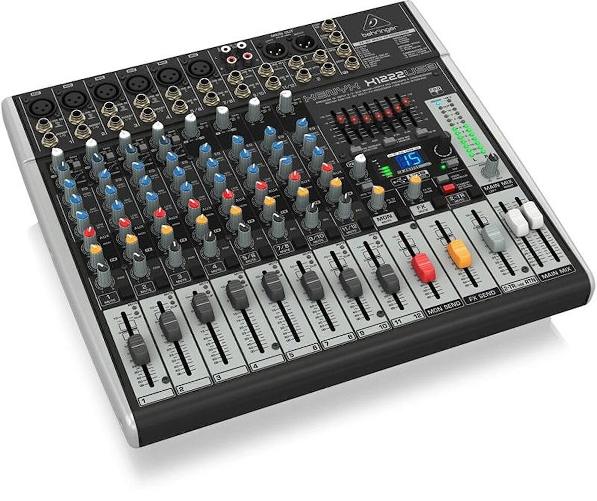 XENYX Mic Preamp'ler ve Kompresörler, British EQ, 24-Bit Multi-FX İşlemci ve USB/Ses Arabirimi ile Premium 16-Girişli 2/2-Bus Mikser