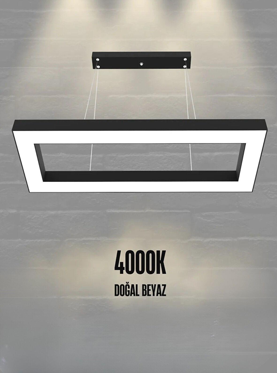 Mesıta ( Siyah Kasa, Beyaz Işık ) Ledli Modern Led Avize, Salon, Mutfak, Oturma Yatak Odası, Sarkıt