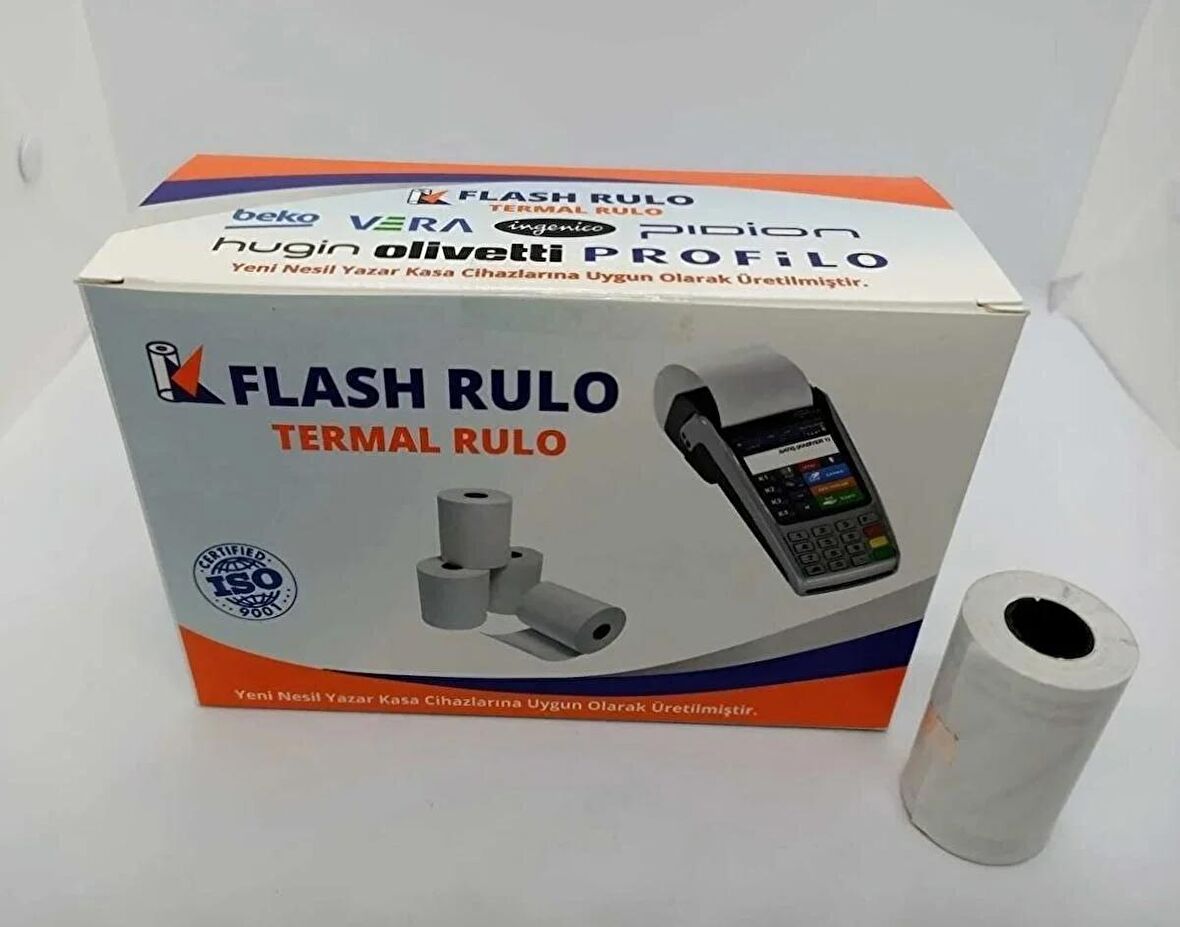 10 Adet 110 Mm X 30 Metre Flash Rulo Termal Yazıcı Kağıt Rulosu