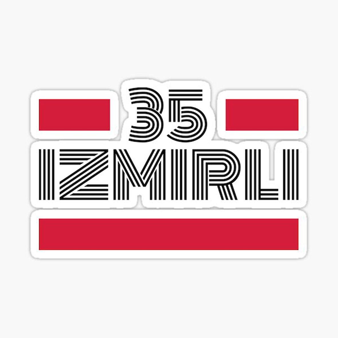 35 İzmirli Plaka Araba Sticker Yapıştırması