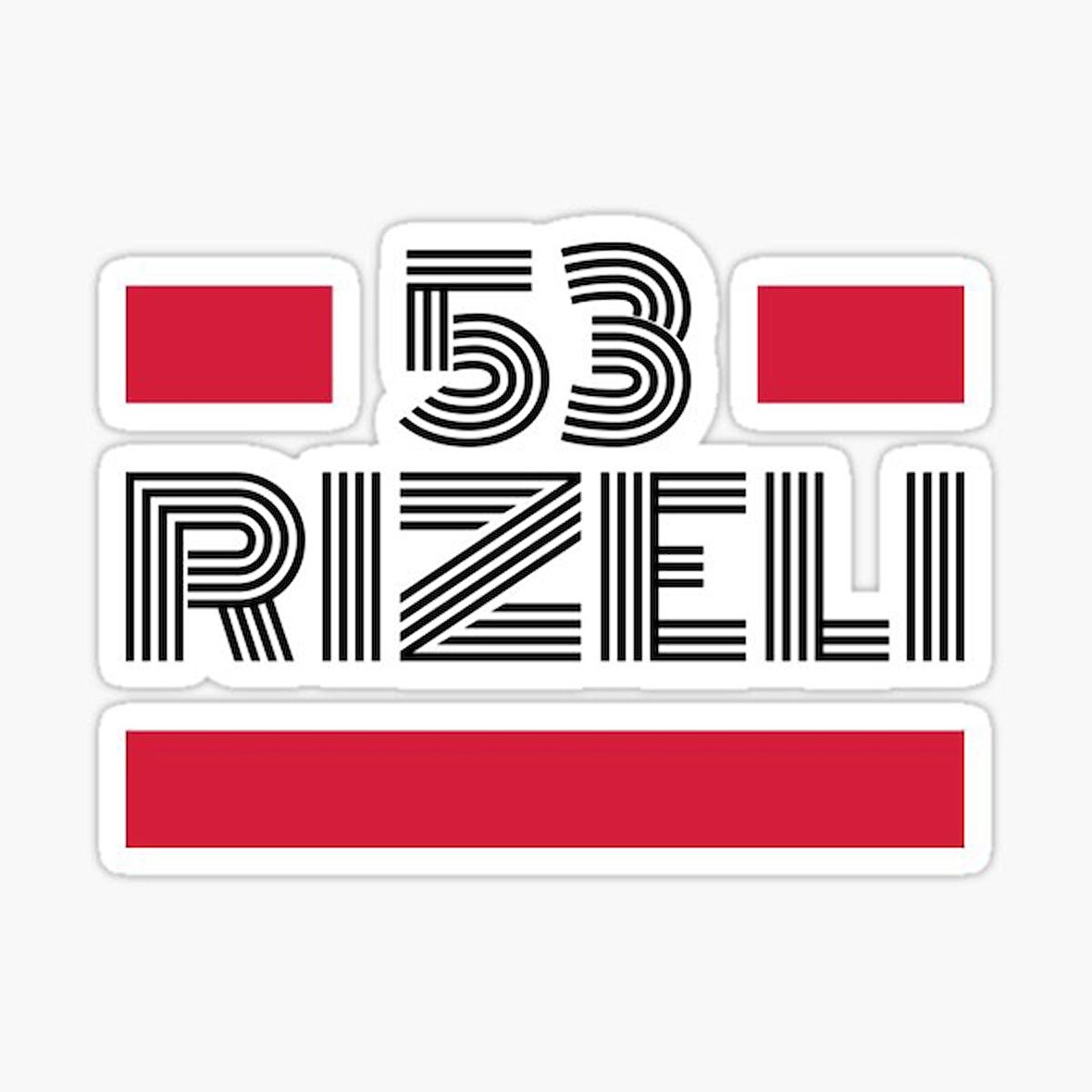 53 Rizeli Plaka Araba Sticker Yapıştırması