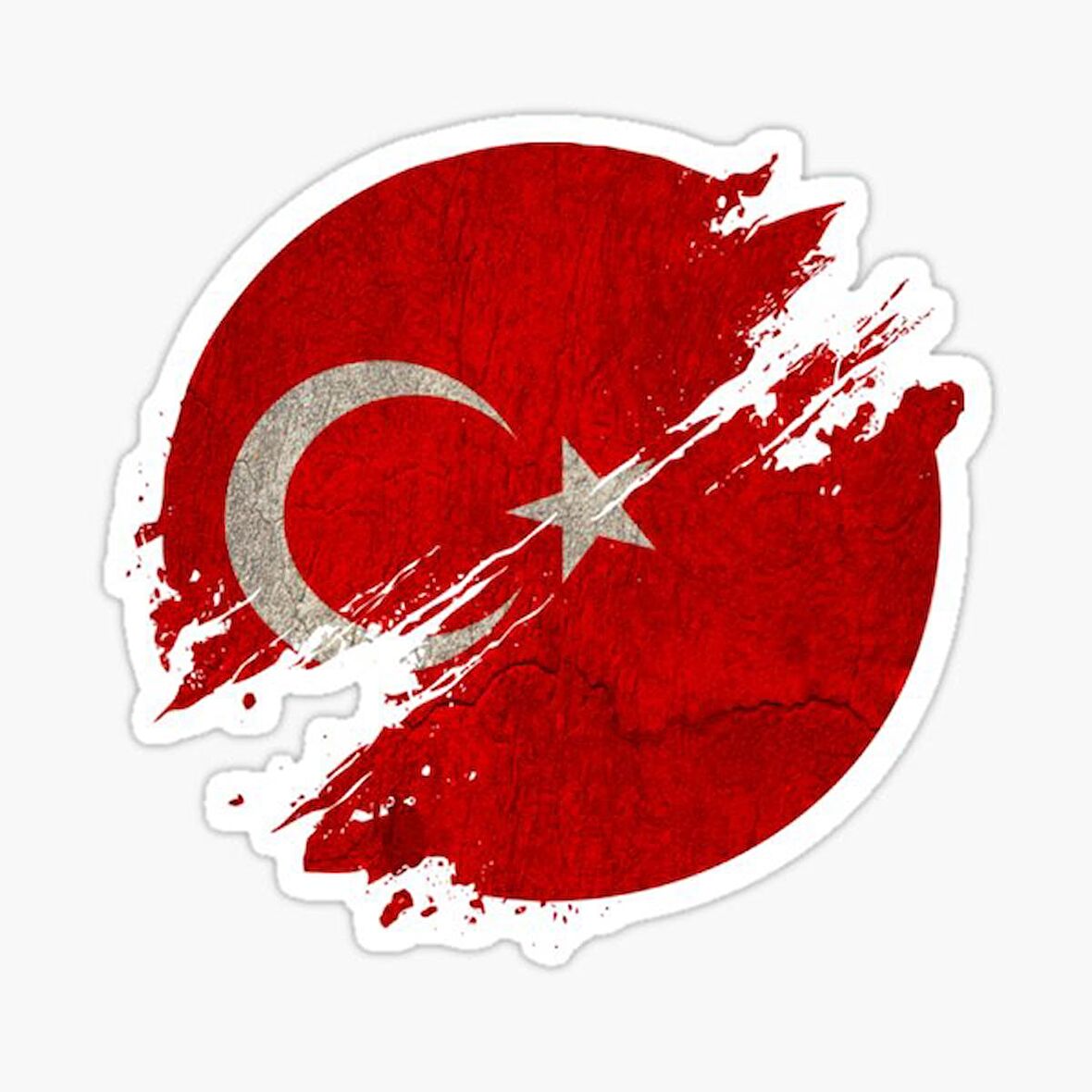 Bayrak Sticker Araba Oto Leptop 18 CM