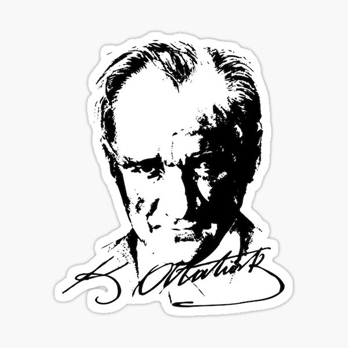 Gazi Mustafa Kemal Atatürk Araba Oto Sticker 20CM